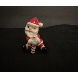 Vintage Miniature Glass Santa Claus Figurine~ 'As Is